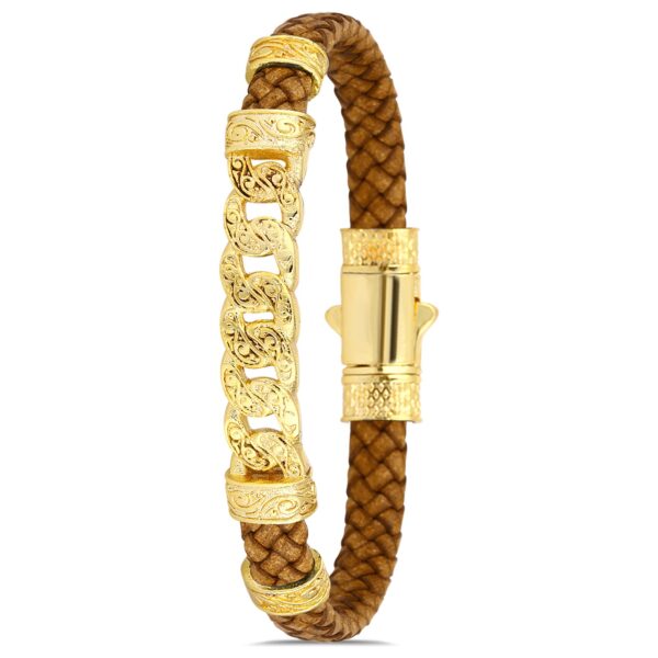 Lion Quality Hakiki Deri Erkek Bileklik